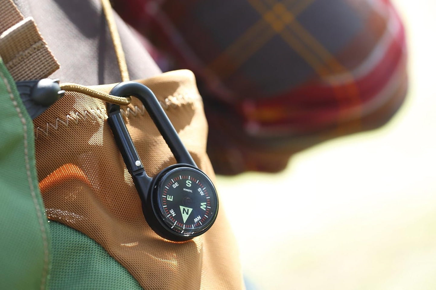 Compass – Carabiner, Liquid-Filled Navigation Tool for Hiking, Camping, Survival & Orienteering