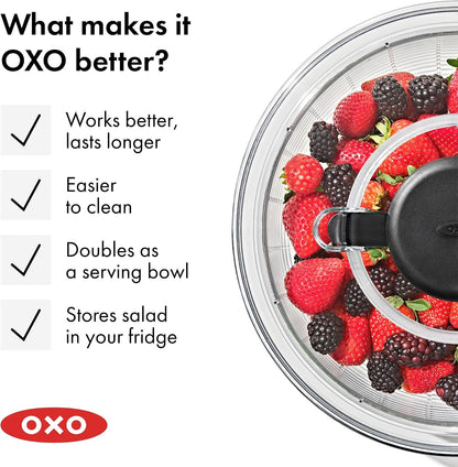 Salad Spinner | Lettuce Spinner | Fruit Washer | Fruit Washing Bowl with Strainer