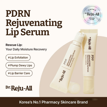 Advanced PDRN Rejuvenating Lip Serum | K-Beauty Hydrating Lip Balm with AHA & Lactic Acid
