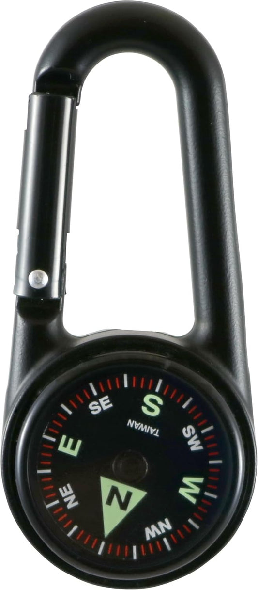 Compass – Carabiner, Liquid-Filled Navigation Tool for Hiking, Camping, Survival & Orienteering