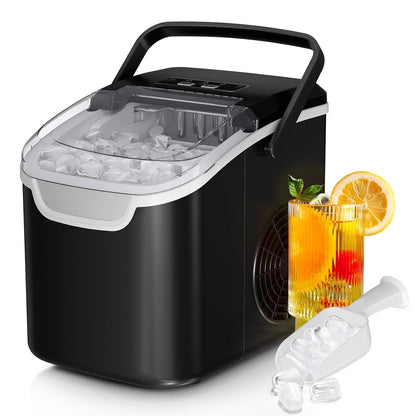 Countertop Ice Maker Machine, 8 Ice Cubes in 6 mins, 26lb/Day Ice with 2 Sizes