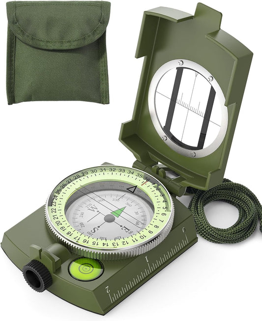 Compass – Carabiner, Liquid-Filled Navigation Tool for Hiking, Camping, Survival & Orienteering