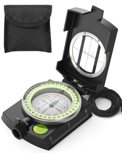 Compass – Carabiner, Liquid-Filled Navigation Tool for Hiking, Camping, Survival & Orienteering