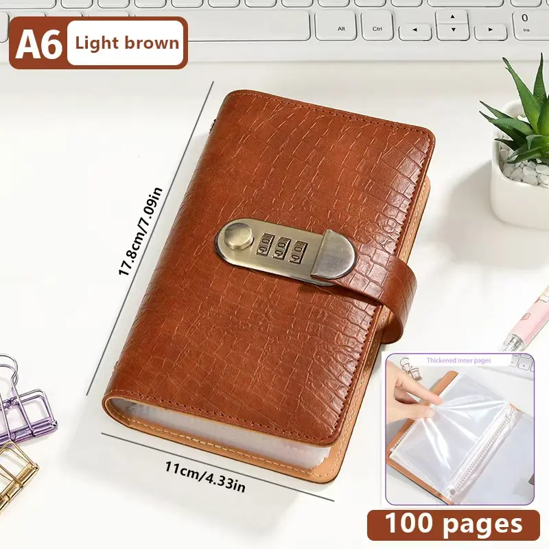 A6 Budget Planner Notebook with Lock