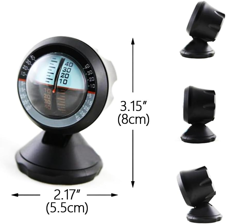 Car Inclinometer Level Tilt Gauge Indicator Gradient Balancer Tool for Off-Road Vehicle and self-Driving Travelling Supplies