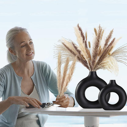 Black Ceramic Vases