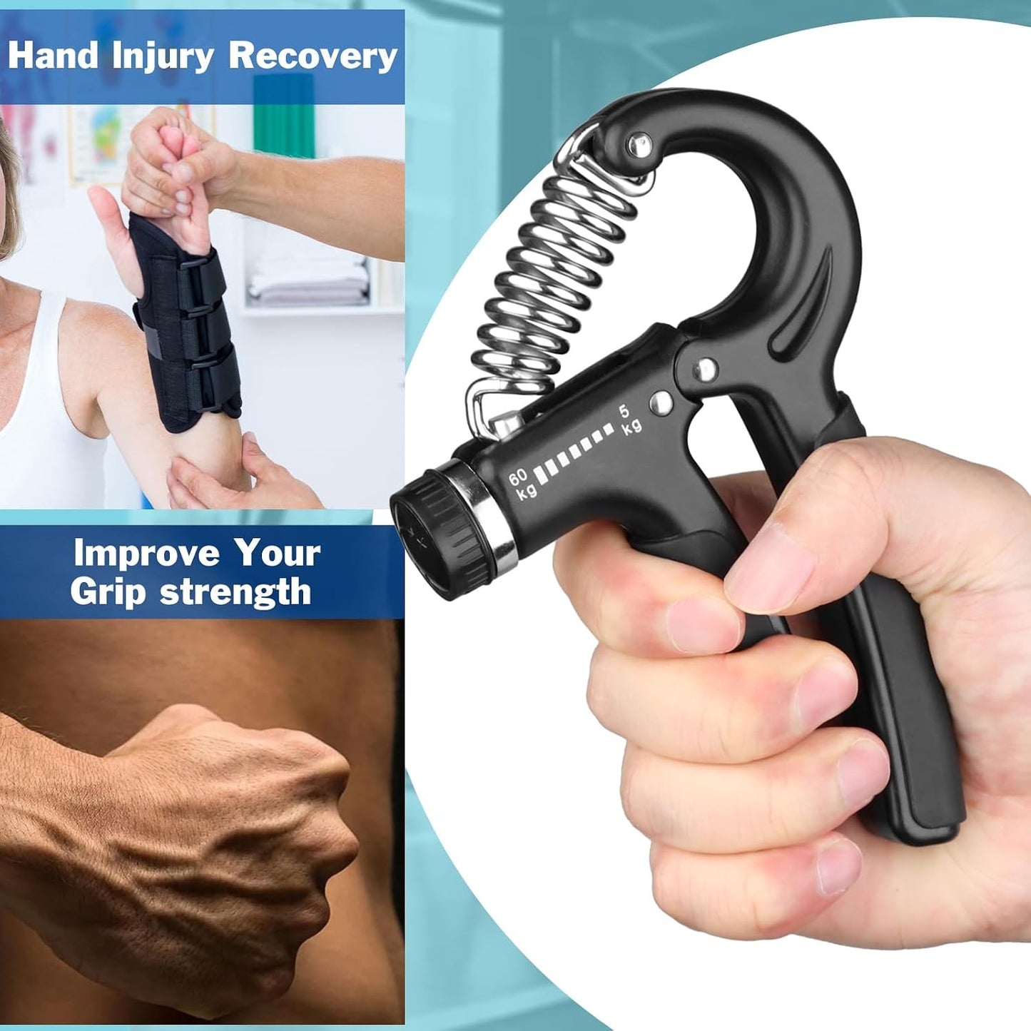 Grip Strength Trainer, Hand Grip Exerciser Strengthener