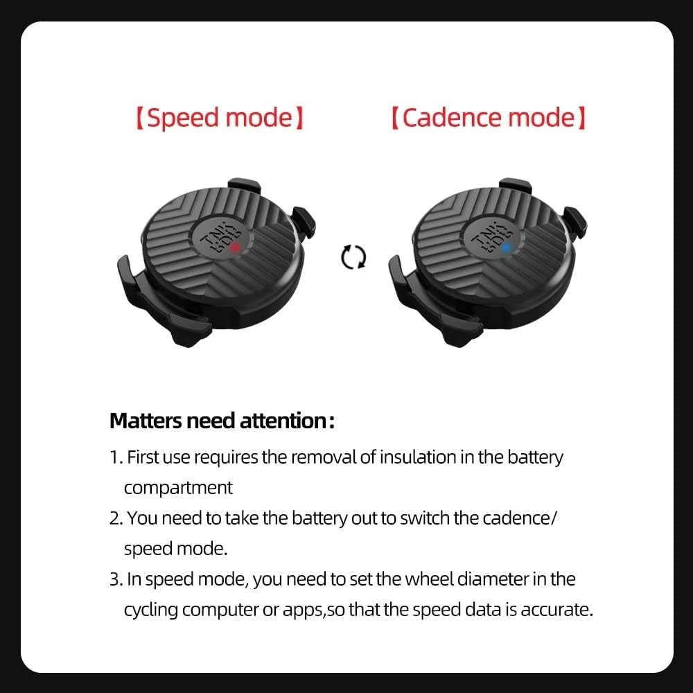 Speed/Cadence Sensor for Cycling，Wireless Bluetooth & ANT+ Bike RPM Sensor for Cycling Computers
