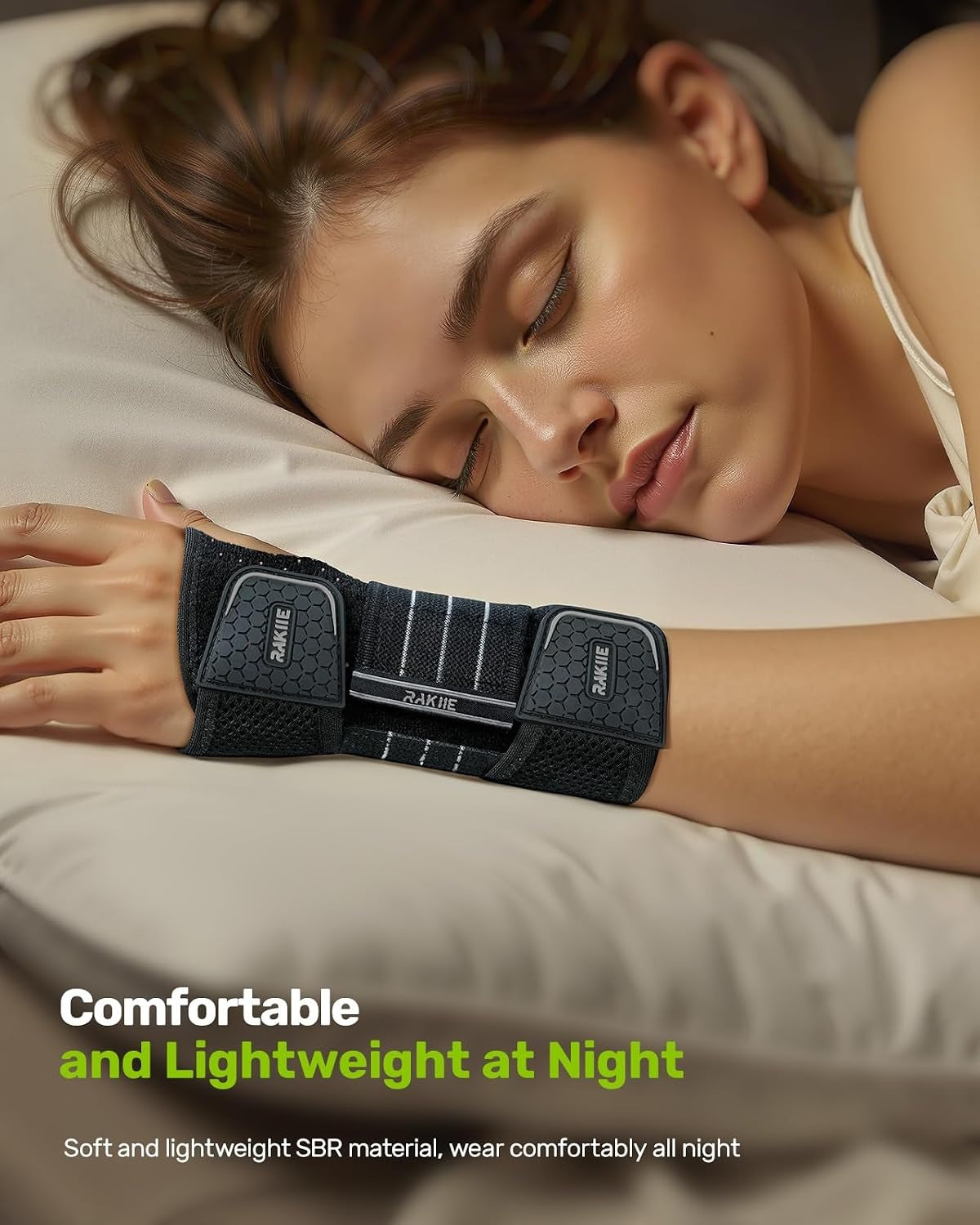 Carpal Tunnel Wrist Brace, Ergonomic Night Support Brace with 3 Metal Splints for Arthritis & Tendonitis Relief