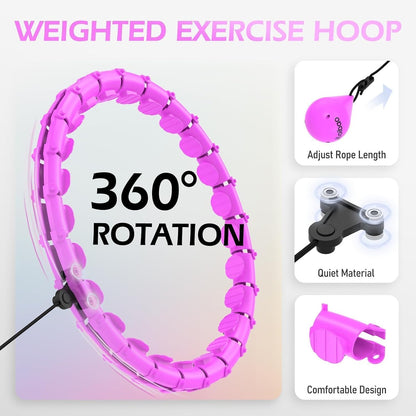 Weighted Hula Circle with 24 Links for Adults Weight Loss