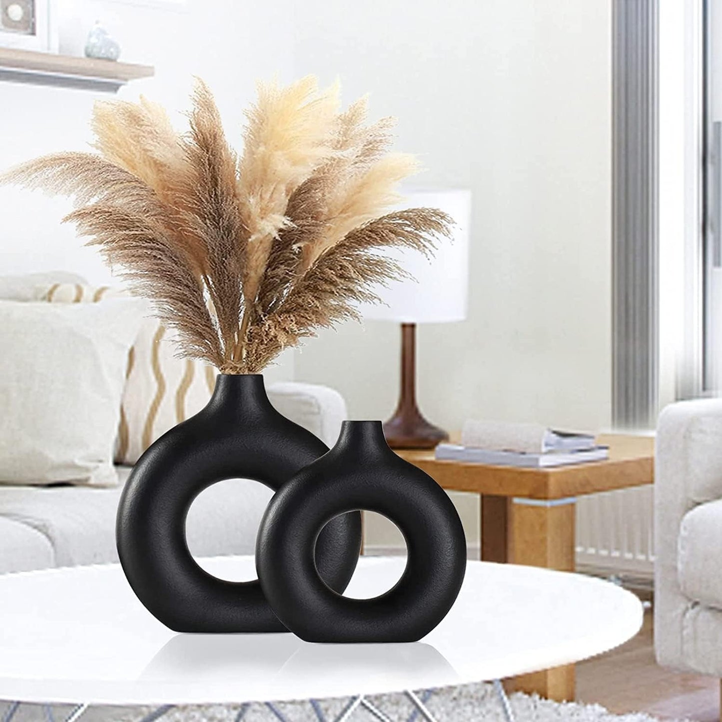 Black Ceramic Vases