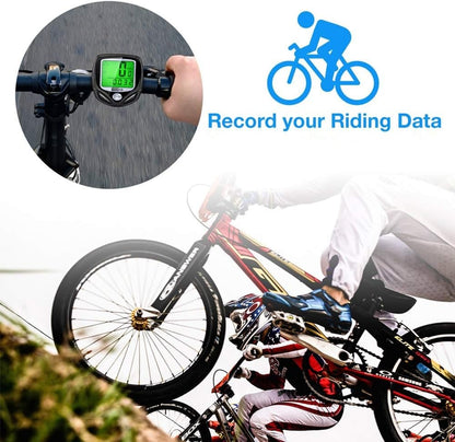 Bike Speedometer, Bicycle odometers,Bicycle Speedometer Wireless Cycle Bike Computer Waterproof Bike Odometer with LCD Display Speedometer Accurate Speed Tracking & Multi-Function