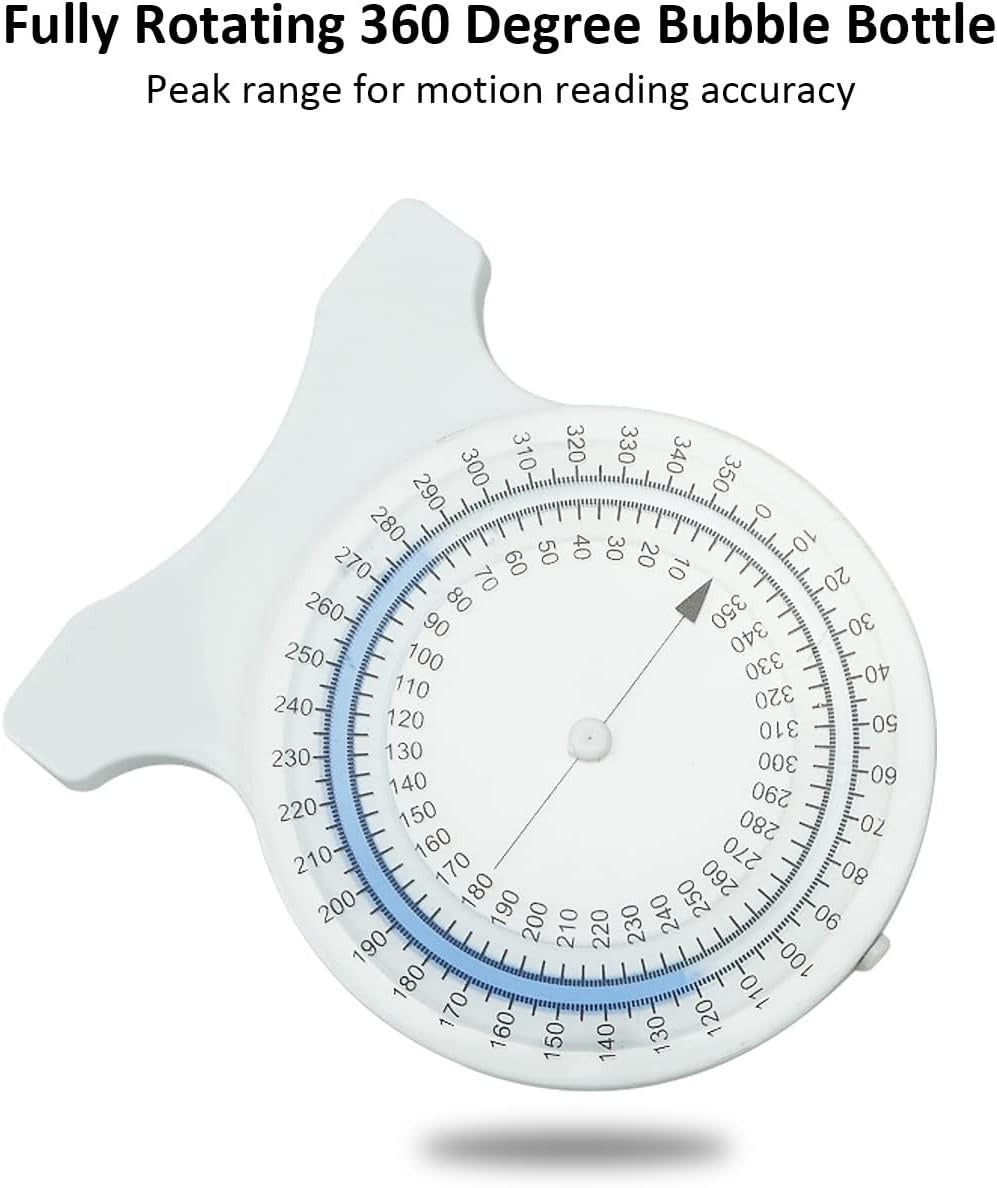 Inclinometer Physical Therapy Tool No-Leak PT Inclinometer Accurate Range for Range of Motion Measurements No-Leak PT Inclinometer for Students and Professionals