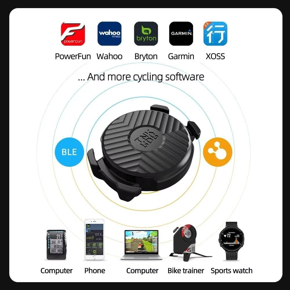 Speed/Cadence Sensor for Cycling，Wireless Bluetooth & ANT+ Bike RPM Sensor for Cycling Computers