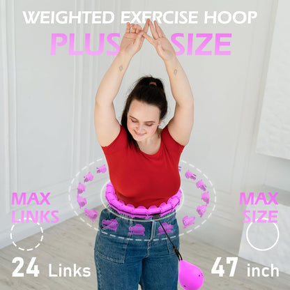 Weighted Hula Circle with 24 Links for Adults Weight Loss