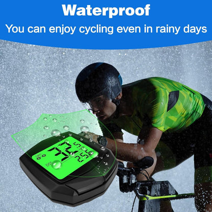 2026 New Bike Computer and Bike Odometer Wireless MPH KM/H Bicycle Speedometer with Automatic Wake-Up Cycling Speed Tracker Display & Single Mileage & Multi-Functions & Calories Statistics Accessories
