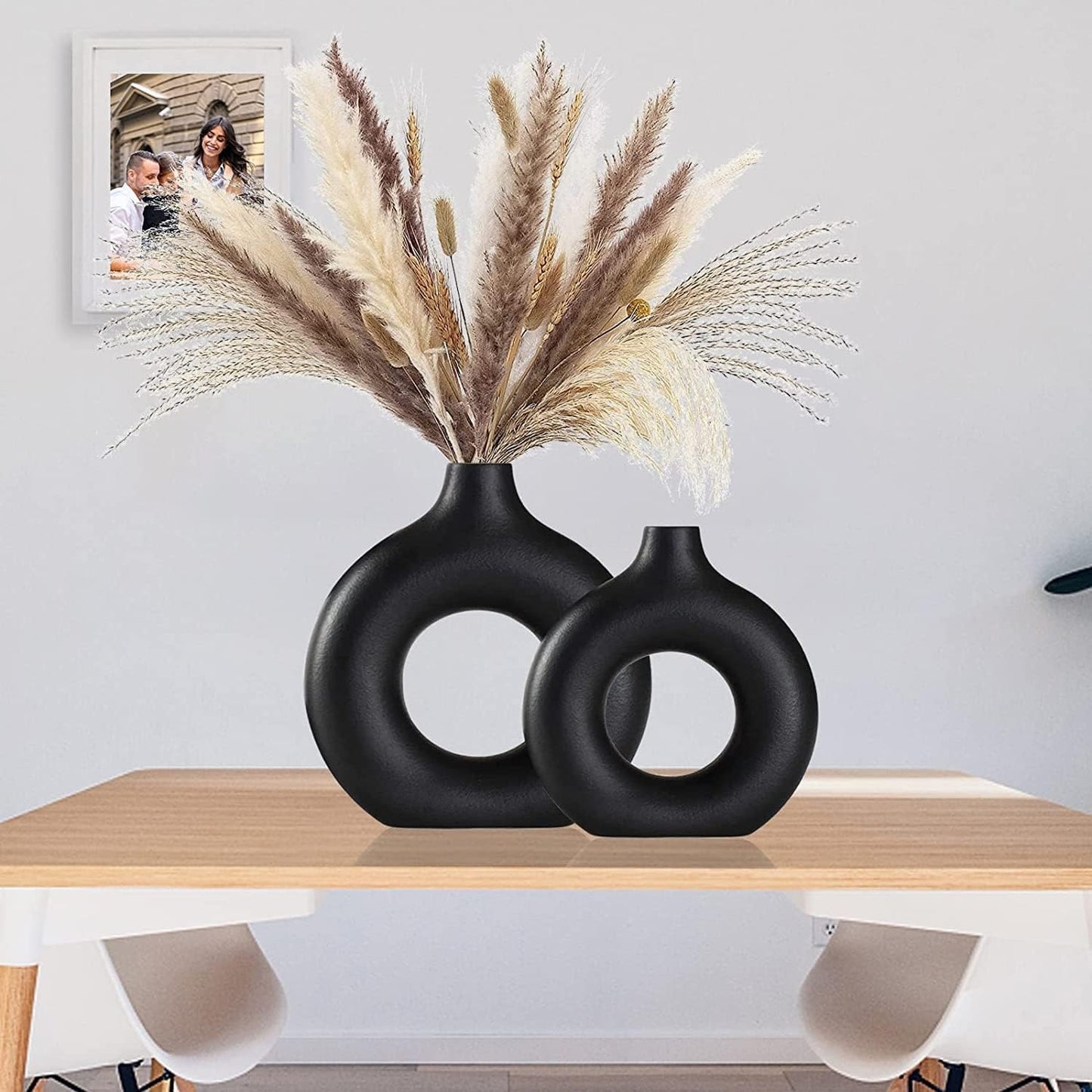 Black Ceramic Vases