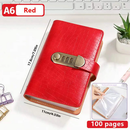 A6 Budget Planner Notebook with Lock
