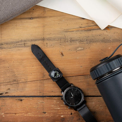 Slip-On Wrist Compass - Easy-to-Read Compass for Watch Band or Paracord Survival Bracelet