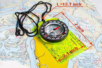 Orienteering Compass - Advanced Scout Compass for Hiking, Camping, and Backpacking