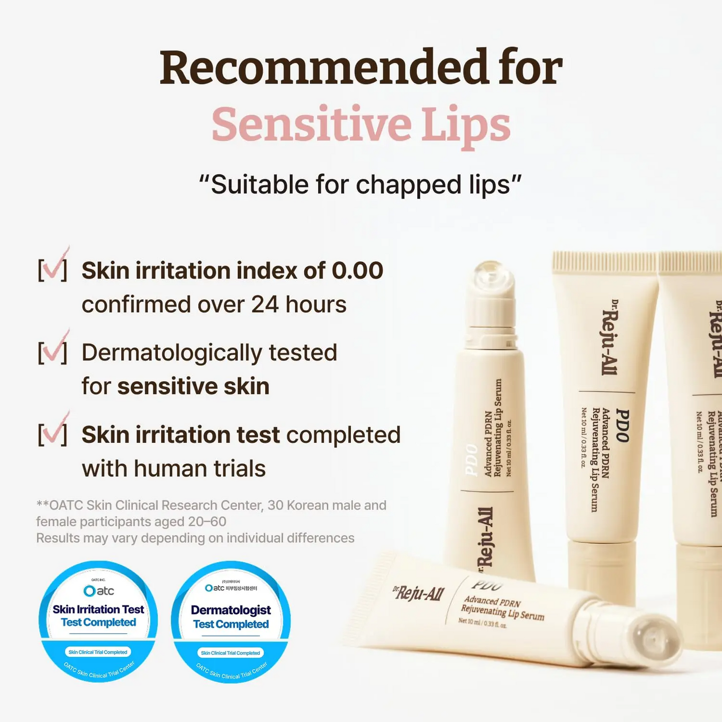 Advanced PDRN Rejuvenating Lip Serum | K-Beauty Hydrating Lip Balm with AHA & Lactic Acid