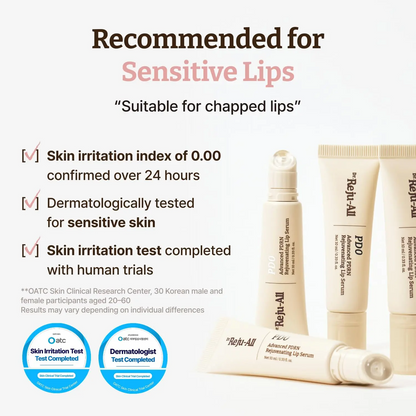 Advanced PDRN Rejuvenating Lip Serum | K-Beauty Hydrating Lip Balm with AHA & Lactic Acid