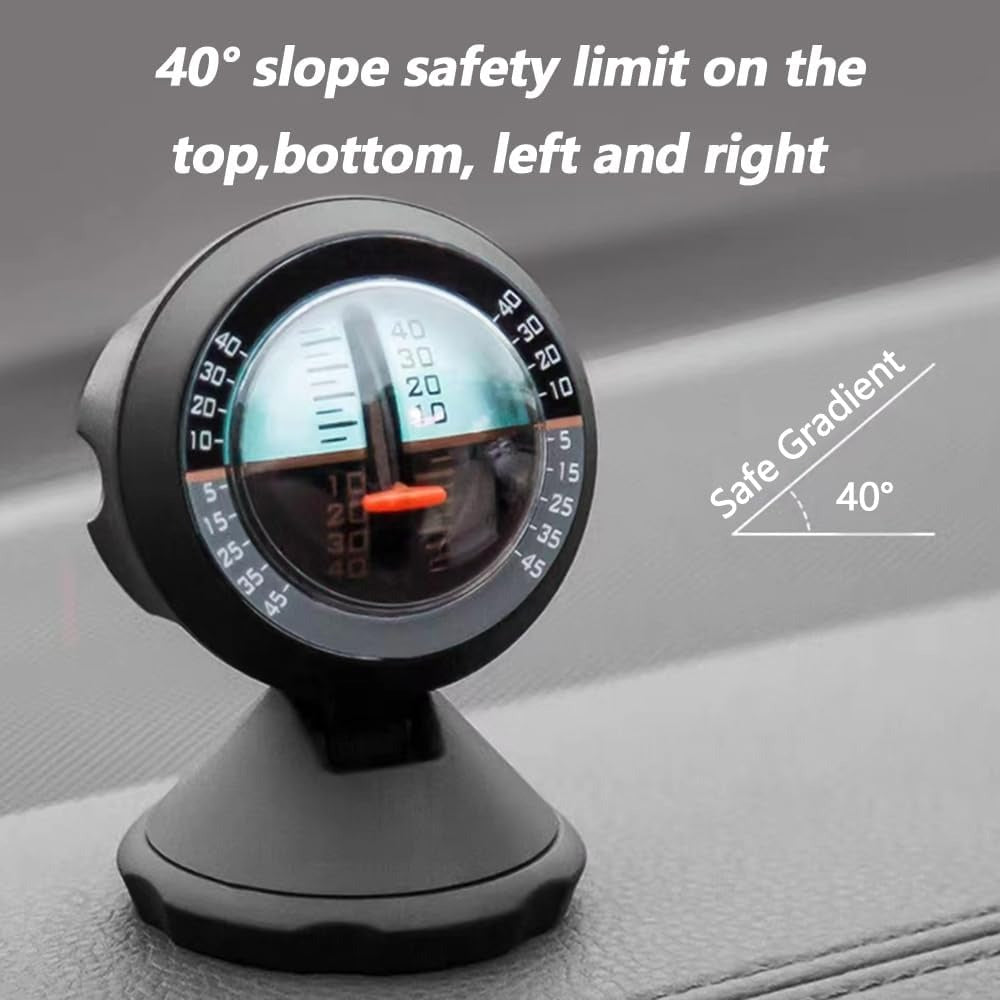 Car Inclinometer Level Tilt Gauge Indicator Gradient Balancer Tool for Off-Road Vehicle and self-Driving Travelling Supplies