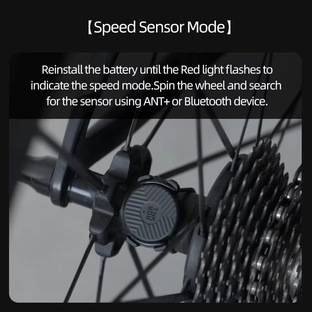 Speed/Cadence Sensor for Cycling，Wireless Bluetooth & ANT+ Bike RPM Sensor for Cycling Computers
