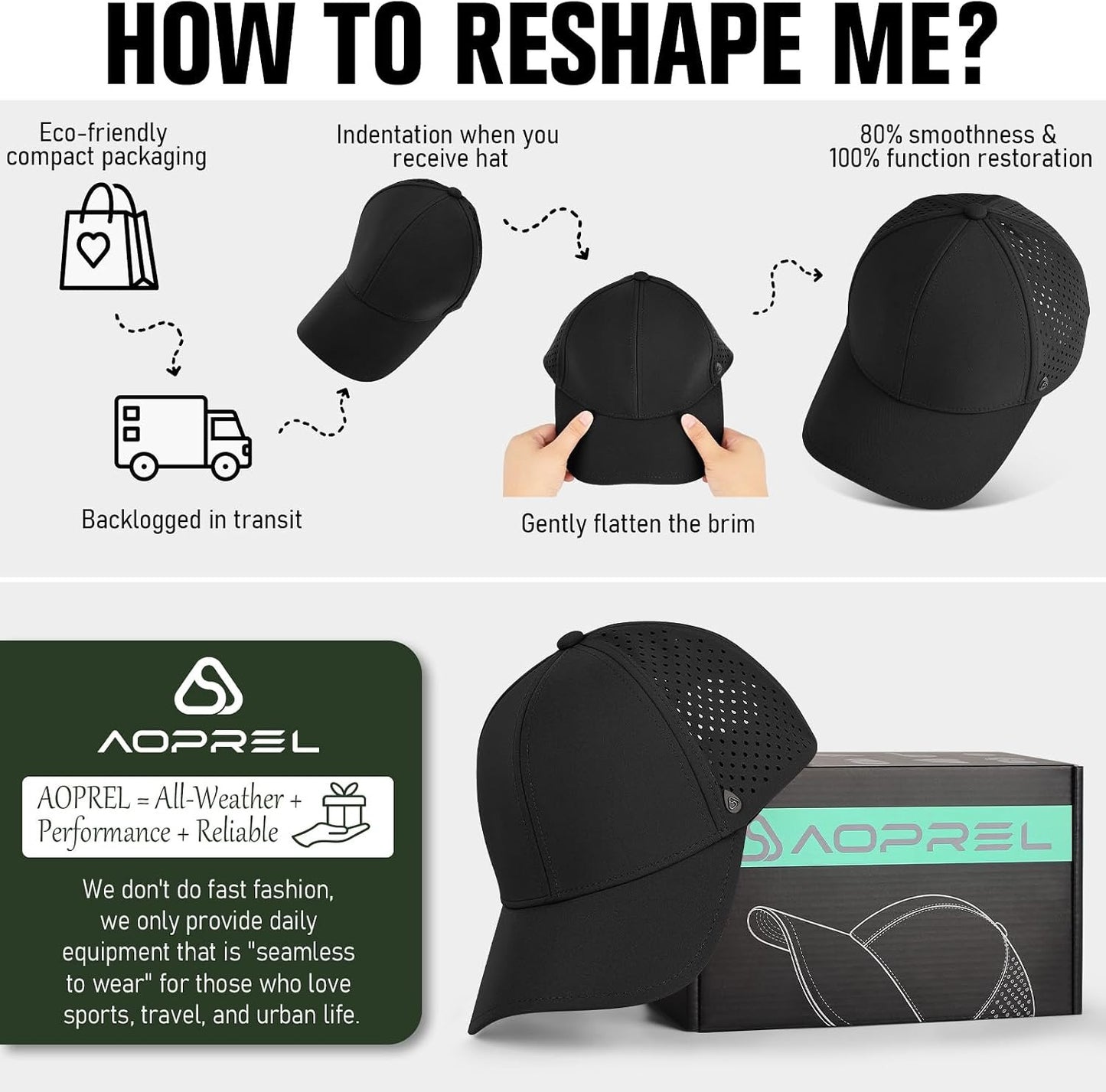 Baseball Cap Breathable Mesh Golf Hat Quick Dry Adjustable Baseball Hats