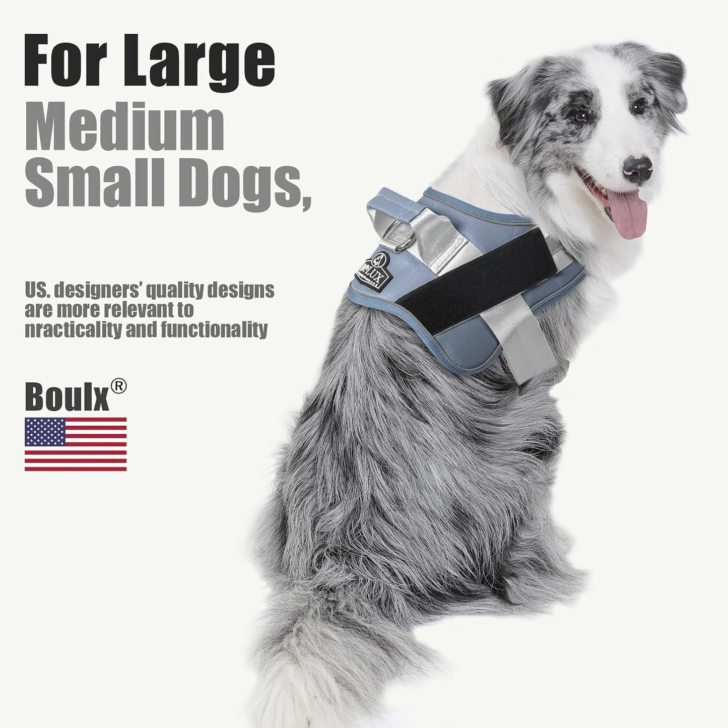 Dog Harness, No-Pull Reflective Dog Vest,