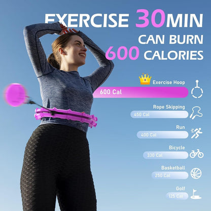 Weighted Hula Circle with 24 Links for Adults Weight Loss