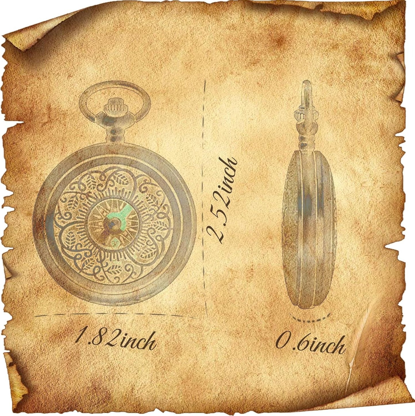 Antique Brass Compass - Waterproof Survival Compass for Hiking & Camping