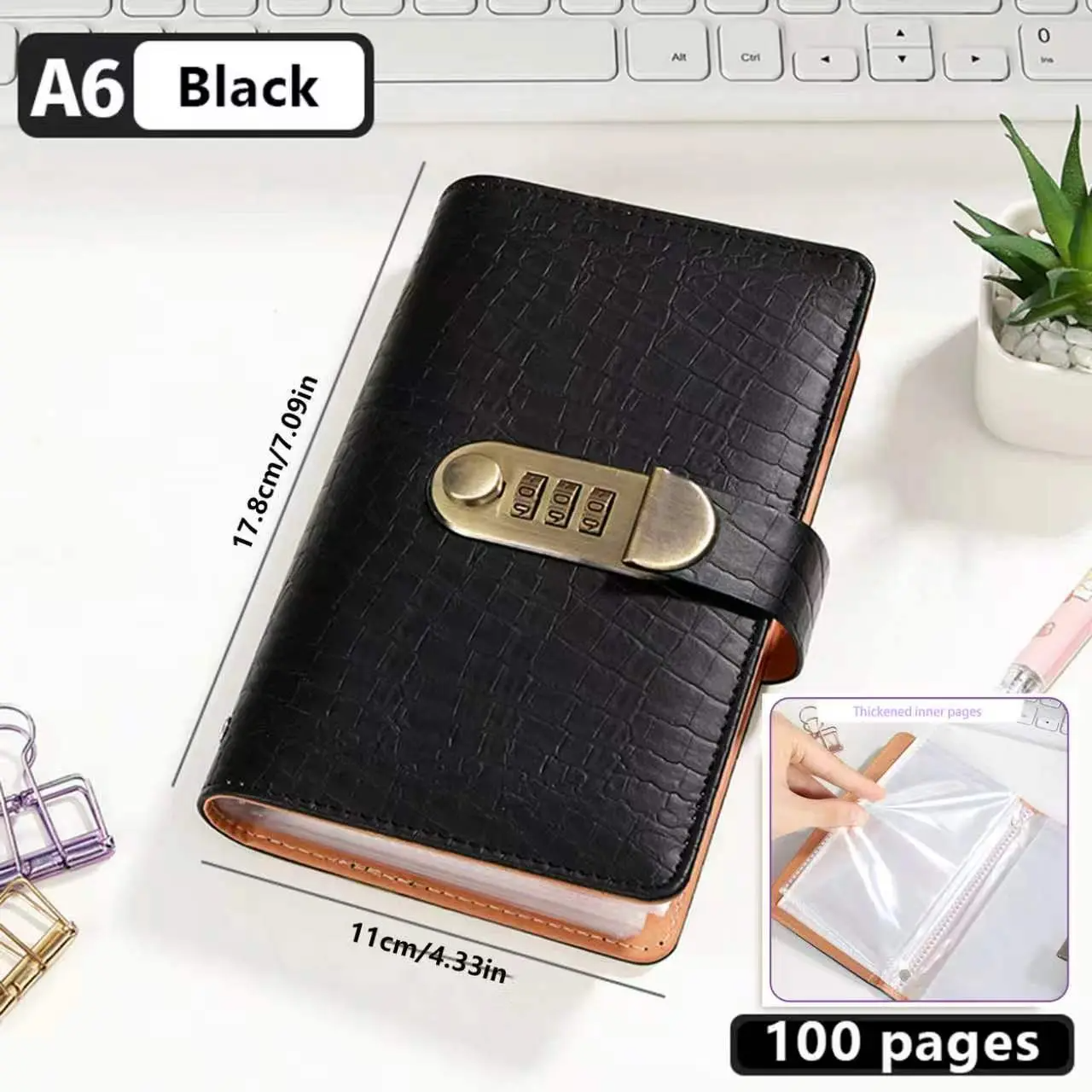 A6 Budget Planner Notebook with Lock