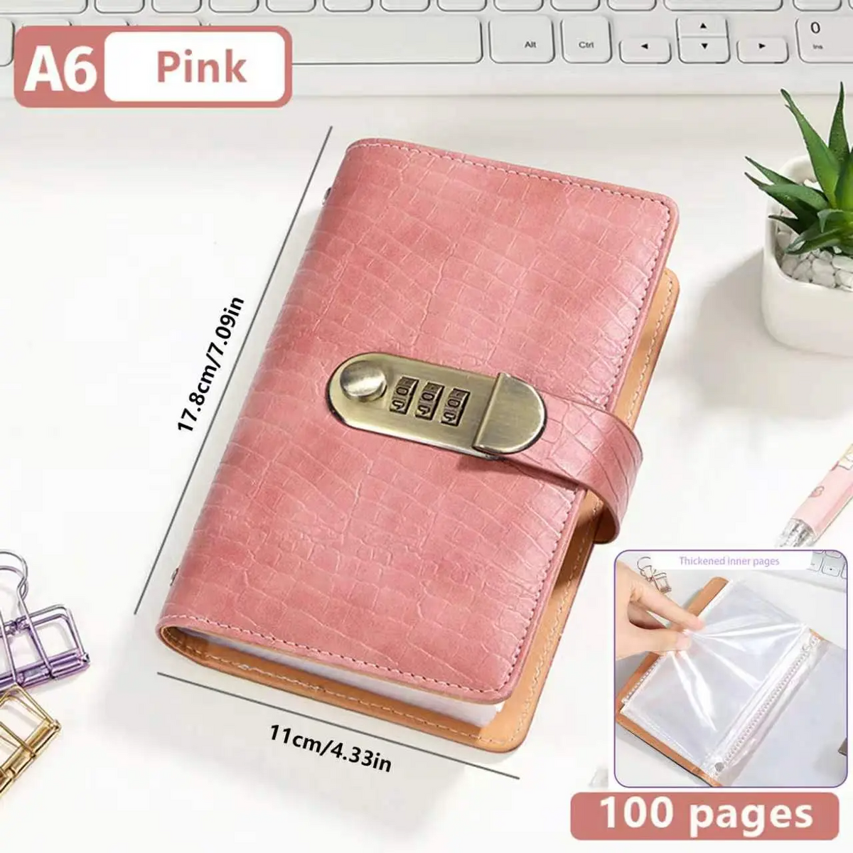 A6 Budget Planner Notebook with Lock