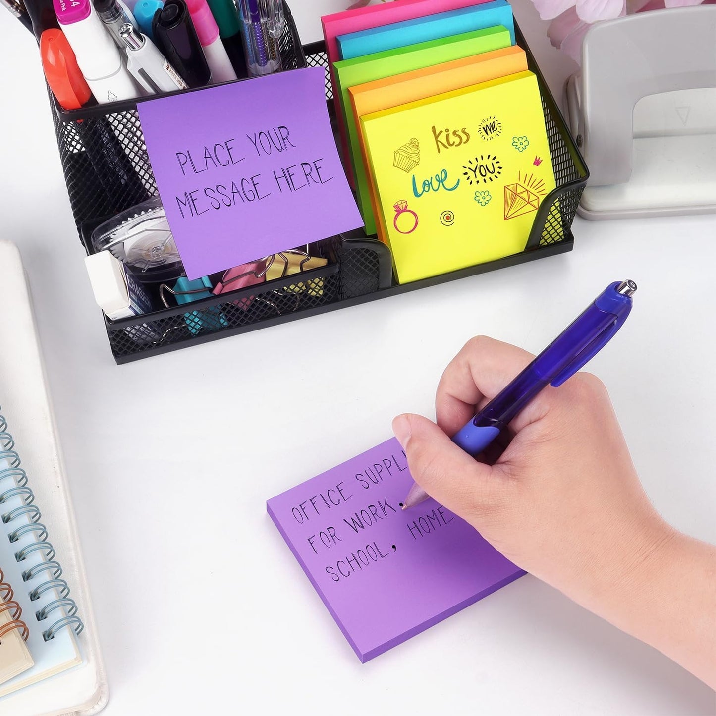 3x3 Inch Bright Colors Self-Stick Sticky Notes