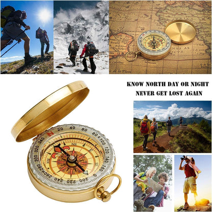 Camping Survival Compass Metal Compass Kids Compass for Hiking Camping Hunting Outdoor Military Navigation Tool