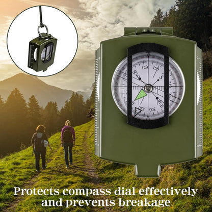 Compasses，Hiking Compass for Survival with ，Waterproof Durable and Pocket-SizedTactical Survival Compass with Lanyard