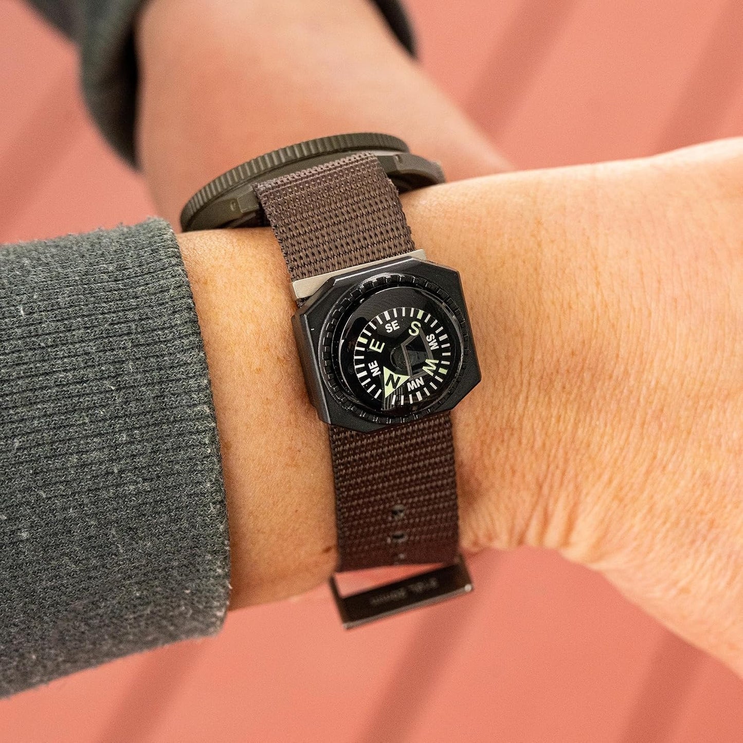Slip-On Wrist Compass - Easy-to-Read Compass for Watch Band or Paracord Survival Bracelet