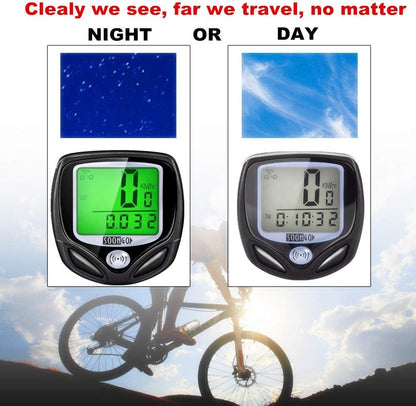 Bike Speedometer, Bicycle odometers,Bicycle Speedometer Wireless Cycle Bike Computer Waterproof Bike Odometer with LCD Display Speedometer Accurate Speed Tracking & Multi-Function