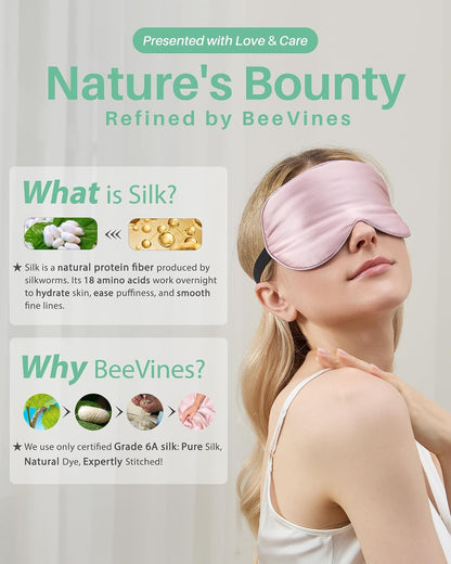 100% Real Mulberry Silk  Sleep Mask
