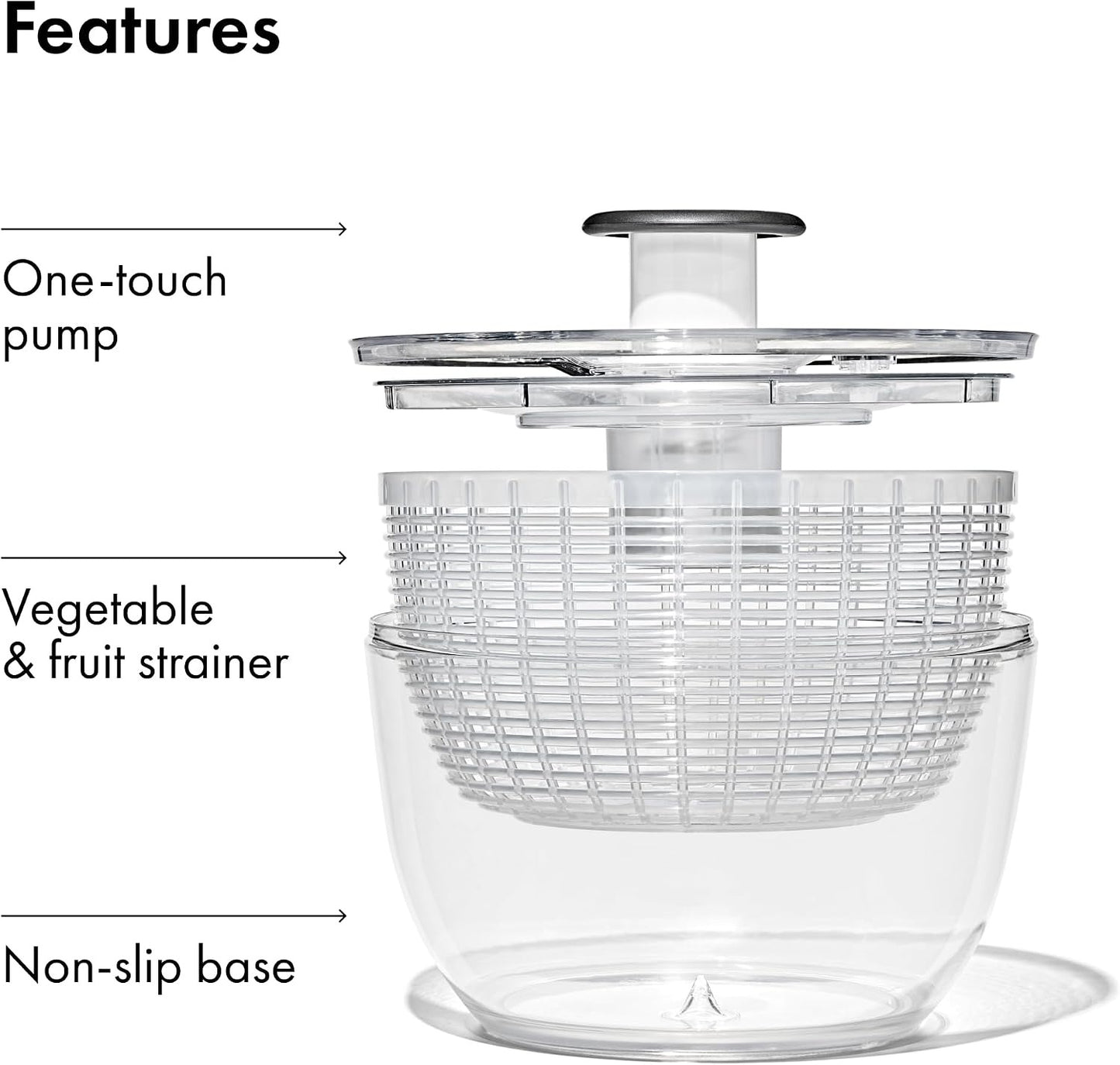 Salad Spinner | Lettuce Spinner | Fruit Washer | Fruit Washing Bowl with Strainer