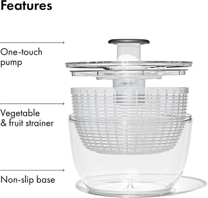 Salad Spinner | Lettuce Spinner | Fruit Washer | Fruit Washing Bowl with Strainer